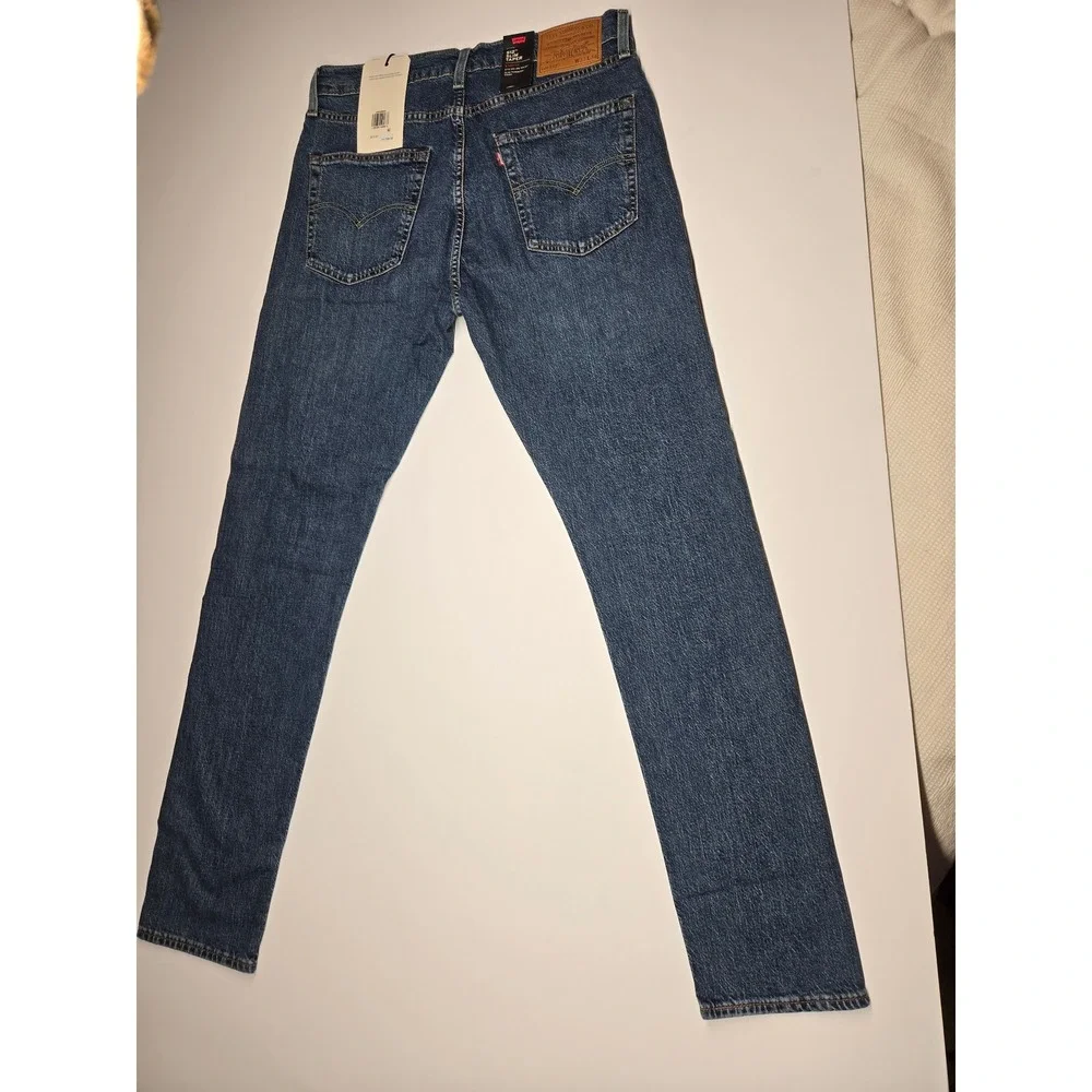 Levi's 512 Slim Taper Mens 33x34 Blue Denim Stretch Jeans 288330850 Premium